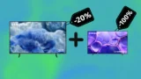 2 televize za cenu jedné: 65″ QLED od Samsungu zlevnil na 14 tisíc, menší model dostanete jako dárek