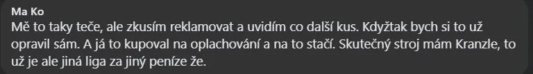 Recenze od zákazníka
