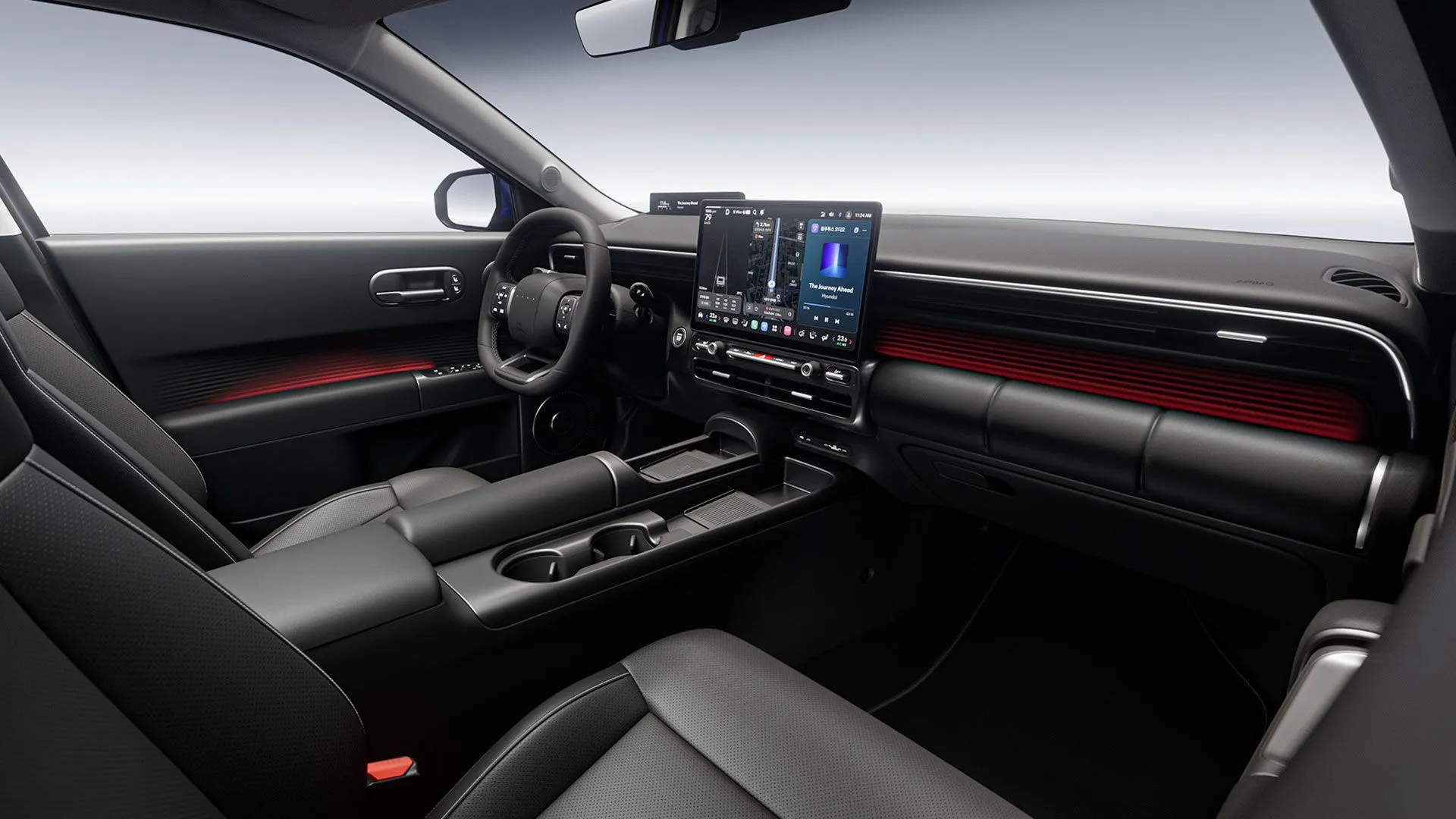 Interiér nového Hyundai Avante s dotykovou obrazovkou Pleos Connect