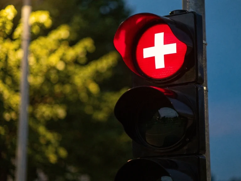Značka kříže na semaforu? Češi tento symbol ve Francii často nechápou, potom na křižovatce zmatkují