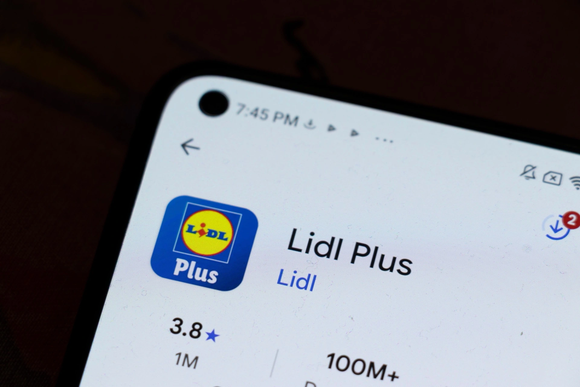 Aplikace Lidl Plus na obrazovce telefonu