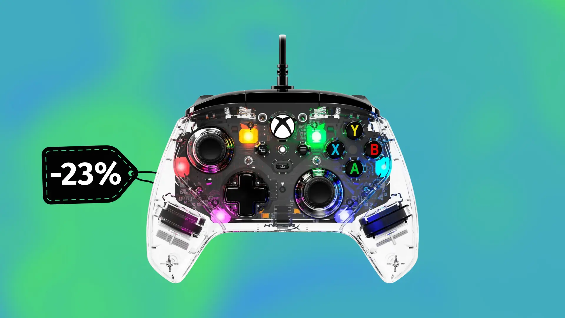 Sleva dne: Ovladač HyperX Clutch Gladiate RGB pro Xbox a&nbsp;PC je nyní o&nbsp;23&nbsp;%&nbsp;levnější, potěší i&nbsp;náročné hráče