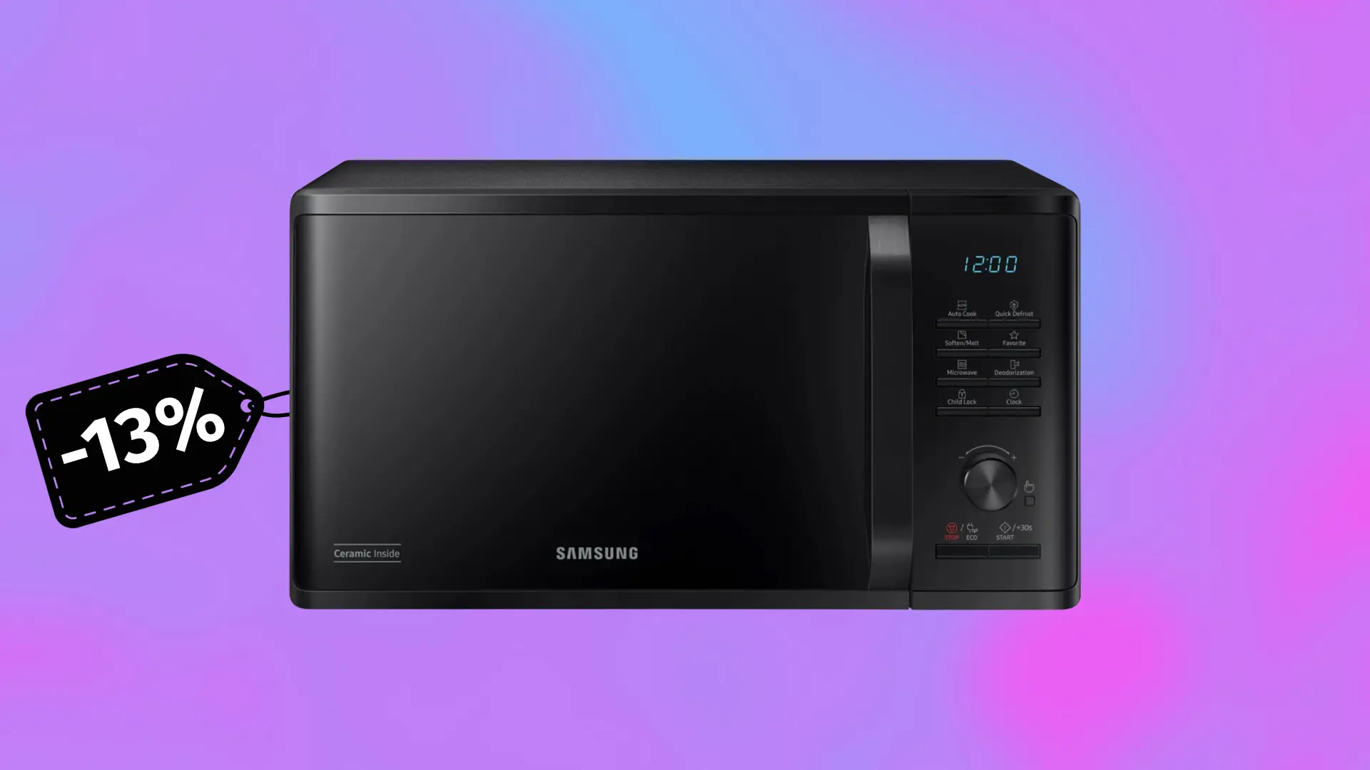 Sleva dne: Mikrovlnka Samsung MS23K3515GK/E2&nbsp;je s&nbsp;kódem o&nbsp;13&nbsp;%&nbsp;levnější, nabídne rychlé rozmrazování i&nbsp;snadnou údržbu