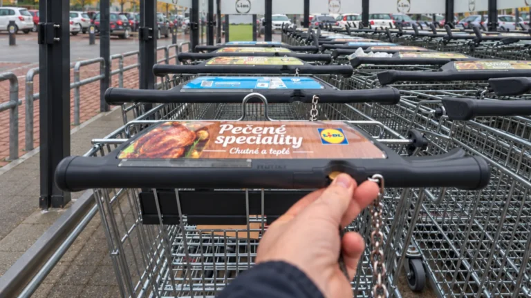 Nemáte desetikorunu na vozík? Supermarkety vám tají 1 trik, místo mince můžete použít obyčejný klíč